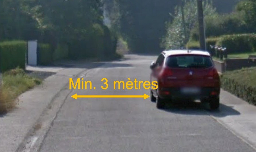 Niet parkeren op smalle wegen